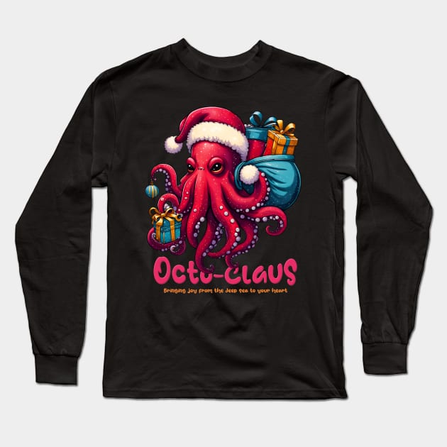 Octo Claus Long Sleeve T-Shirt by didibayatee